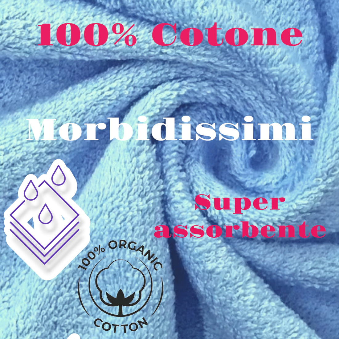Set asciugamani per bambini ricamati