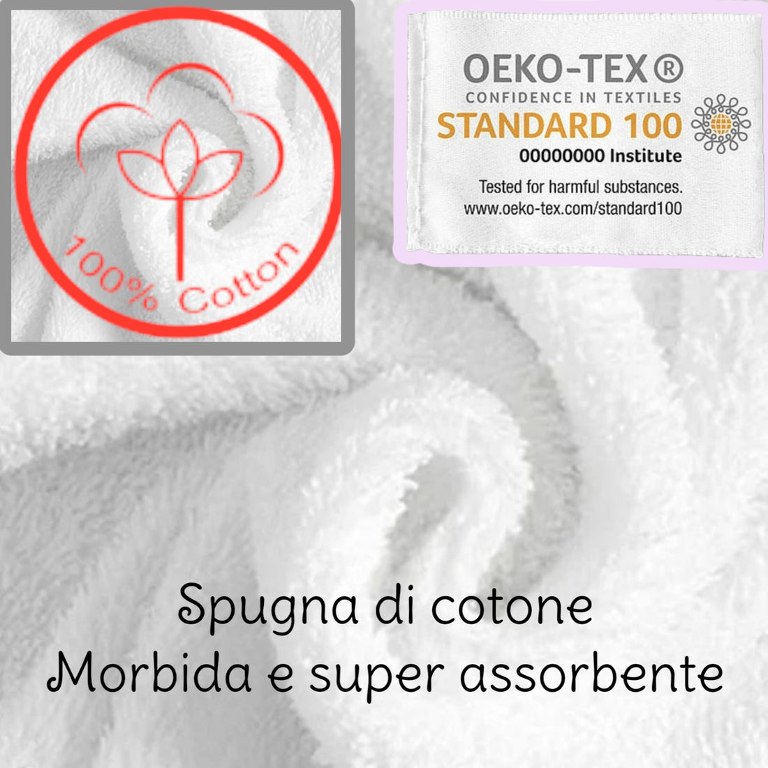 Accappatoio adulto e 2 asciugamani personalizzati con nome. Set accappatoio e asciugamani in spugna di cotone. Unisex