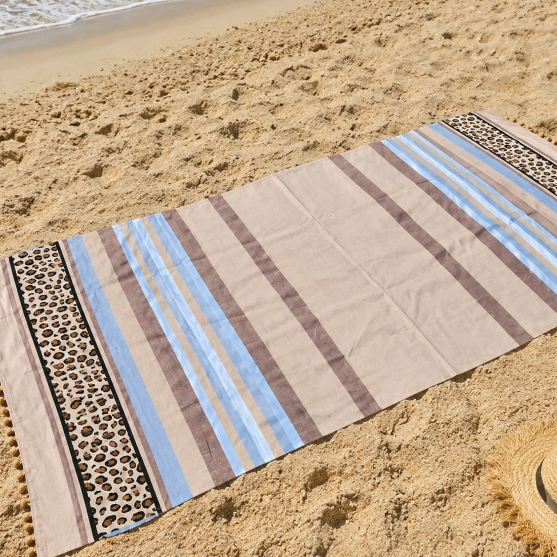 Borsa mare con telo personalizzabile con ricamo. Borsa in Juta e telo mare Idea regalo donna.